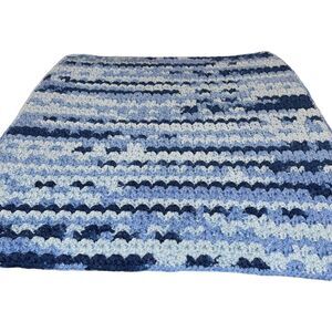 Shades of Blue Handmade Crochet Baby Blanket - Baby boy‎